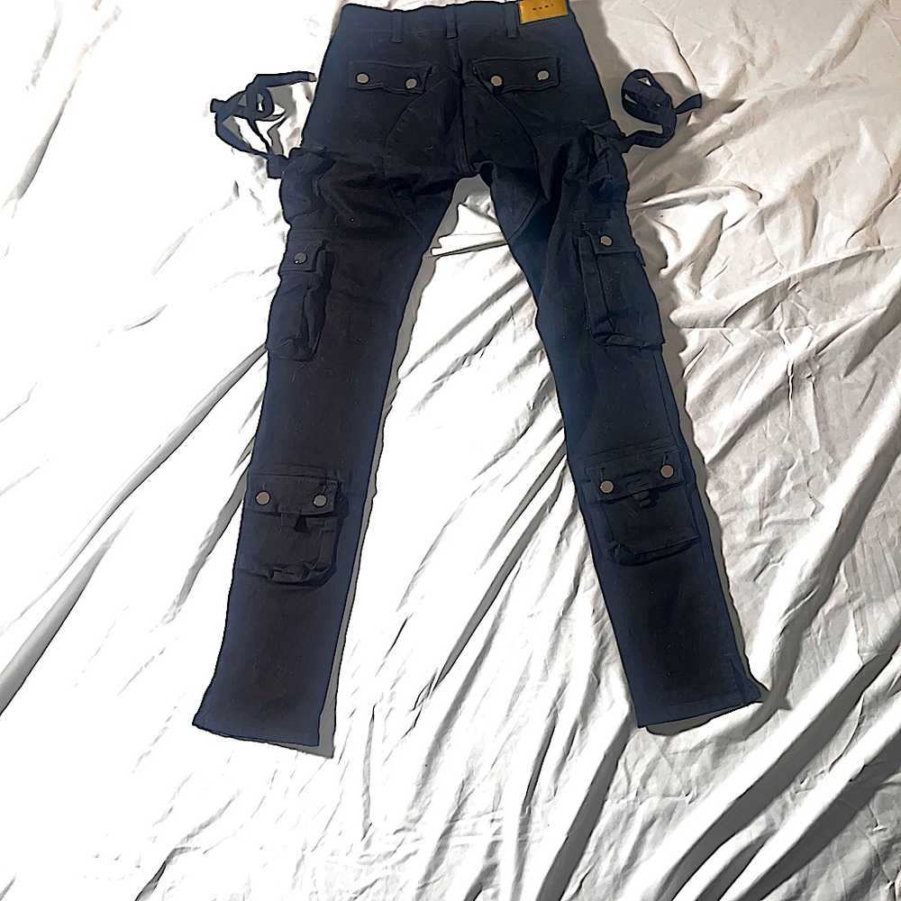 MNML Black Cargo Pants